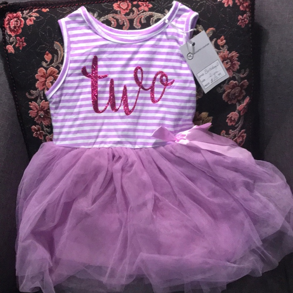 Toddler birthday tutu dress 2 years old